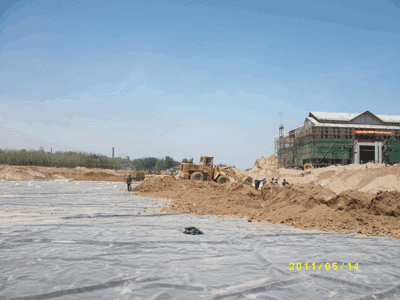 河北正定滹沱河人工湖景观防渗工程